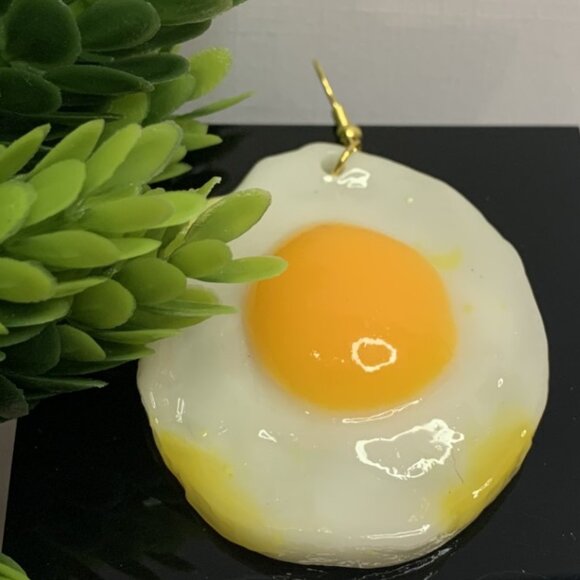 Egg Earring, Funny Food Earring, Gift Idea, Cooking Earring, Chef Earring - Picture 1 of 5